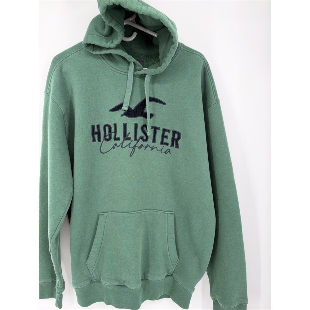 Hollister California Corduroy Spell Out   Hoodie Green Excellent XL